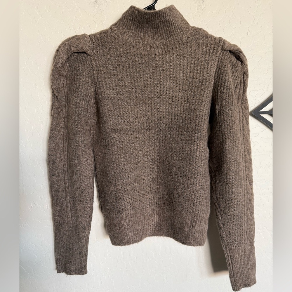 INDUSTRY Women’s Brown Puff-Sleeve Knit Sweater - Small - Picture 4 of 8
